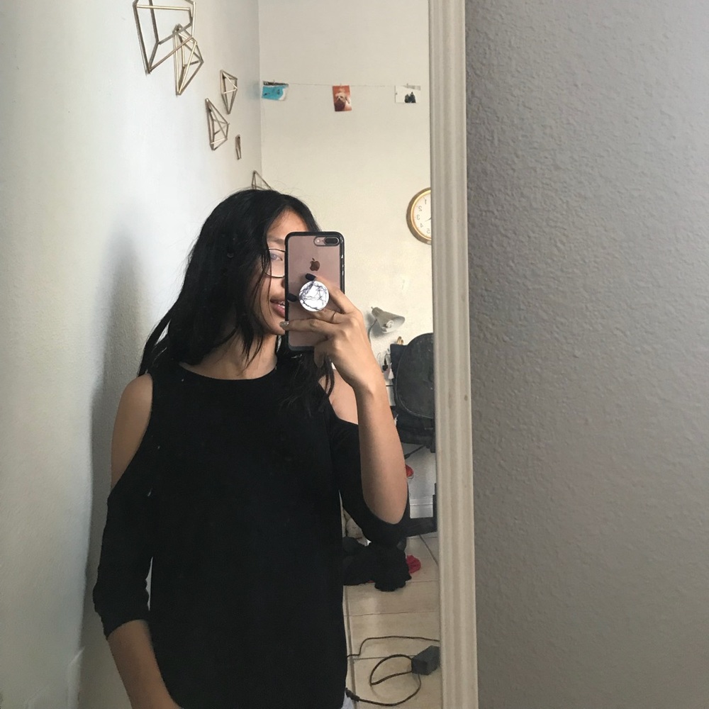 black blouse with slits